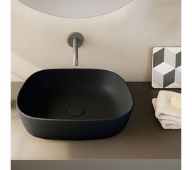 раковина накладная vitra plural 7810b483-0016 45x38 черная в Алматы фото № 1