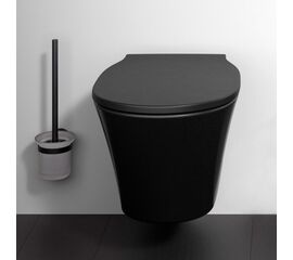 унитаз подвесной ideal standard connect air e2288v3 безободковый, черный матовый в Алматы фото № 1