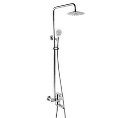 Душевoй система frap f24805 со смесителем с длинным изливом, сатин в Алматы фото № 1