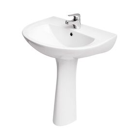 раковина с пьедесталом cersanit eko s-um-e50/1 50см в Алматы фото № 1