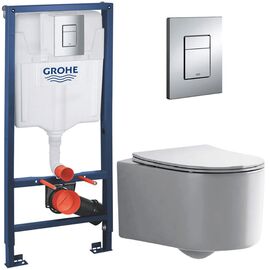 унитаз с инсталляцией 4в1 hans grohe m5504d+38772001 в Алматы фото № 1