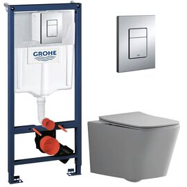 унитаз с инсталляцией 4в1 hans grohe m5505d+38772001 в Алматы фото № 1