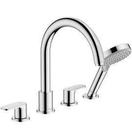 смеситель на борт ванны hansgrohe vernis blend 71456000 на 4 отверстия , хром в Алматы фото № 1