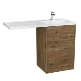 тумба с раковиной 60см aquaton лондри 1a266901lhdr0+1a72843klh01l дуб рустикальный в Алматы фото № 1