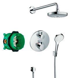 Душевая система встраиваемая hansgrohe ecostat e 27295000 с термостатом, хром в Алматы фото № 1
