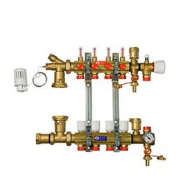 Коллектор в сборе 1" x 18 /6 giacomini r557fy006 для систем отопления/охлаждения с расходомерами (шкала: 0,5-5 л/мин.) в Алматы фото № 1