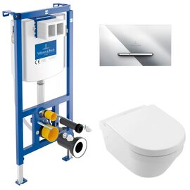 унитаз с инсталляцией 5в1 villeroy&boch architectura 4694hr01 viconnect 92242700 92218061, хром в Алматы фото № 1