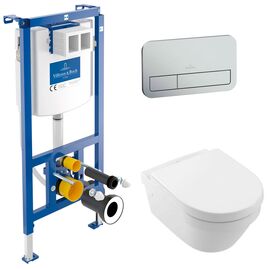 унитаз с инсталляцией 5в1 villeroy&boch architectura 4694hr01 viconnect 92242700 92249069, хром в Алматы фото № 1