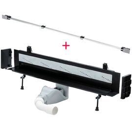 Душевой лоток щелевой viega advantix vario 736552 пристенный, с решеткой 736569 хром, подрезной от 30-120см, в Алматы фото № 1