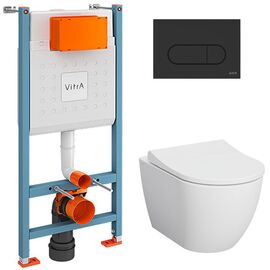 унитаз с инсталляцией 5в1 vitra mia round 7510b003-0075 800-1874/740-2211 в Алматы фото № 1