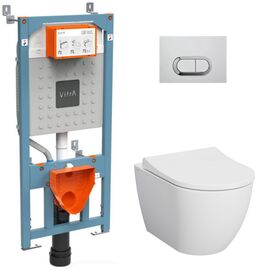 унитаз с инсталляцией 5в1 vitra mia round 7510b003-0075 700-1873 740-2280 в Алматы фото № 1
