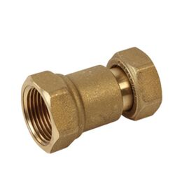 телескопический фитинг 3/4"f x 3/4"f giacomini r176py018 с накидной гайкой с плоским соединением, латунный в Алматы фото № 1