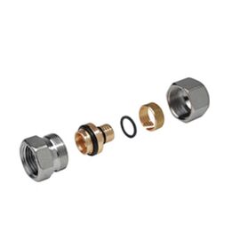 фитинг прямой с внутренней резьбой 1"x(32x3) giacomini r187fx126, хром в Алматы фото № 1