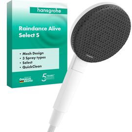ручная лейка для душа hansgrohe raindance alive select s 24500700, белая матовая в Алматы фото № 1