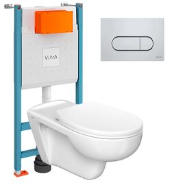 унитаз с инсталляцией 5в1 vitra conforma 5810b003-6234 мгн, v-fix core 800-1873, root round 740-2280 в Алматы фото № 1