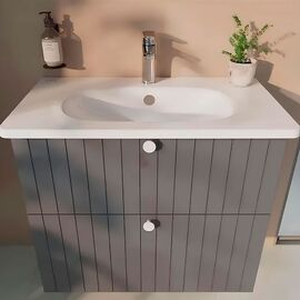 тумба с раковиной 80cv vitra root groove 69438 серый матовый в Алматы фото № 1