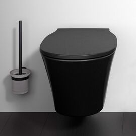 унитаз подвесной ideal standard connect air e2288v3 безободковый, черный матовый в Алматы фото № 1