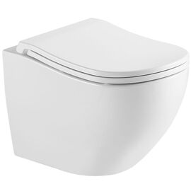 унитаз подвесной hans comfort hs-118tq cо смывом торнадо, 52x36, белый в Алматы фото № 1