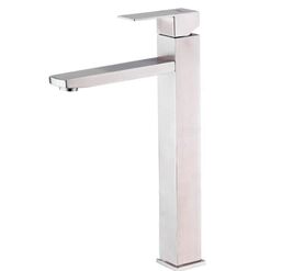 смеситель для раковины frap f10802-2 сатин высокий в Алматы фото № 1