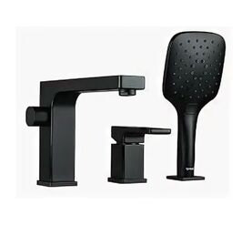 смеситель на борт ванны gappo g1117-6 черный 3-ка в Алматы фото № 1