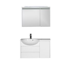 Мебель для ванной aquanet лайн 90 r белый в Алматы фото № 1