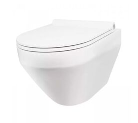 унитаз подвесной am.pm spirit c701700wh безободковый, с сиденьем в Алматы фото № 1