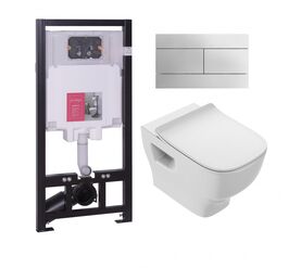 унитаз с инсталляцией 4в1 jacob delafon struktura e21741ru-00 в Алматы фото № 1