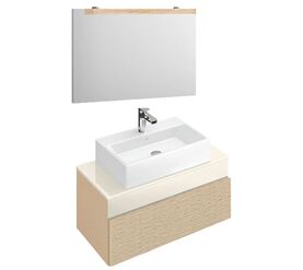 Комплект мебели villeroy&boch memento 80 дуб светлый (тумба+раковина+зеркало) в Алматы фото № 1