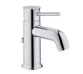 смеситель для раковины grohe bau classic 23161000 хром, с донным клапаном в Алматы фото № 1