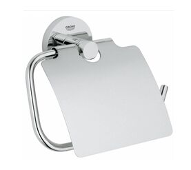 Держатель туалетной бумаги  grohe essentials 40367001 с крышкой цвет хром в Алматы фото № 1