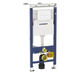 Инсталляция geberit duofix plattenbau 458.125.11.1 3в1 с белой кнопкой delta 51 в Алматы фото № 1