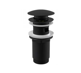 Донный клапан alcaplast a392black цельнометаллический для раковины в Алматы фото № 1