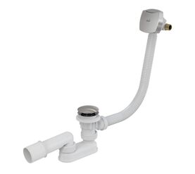 сифон для ванны металл a508km click/clack с напуском ч/з перелив в Алматы фото № 1