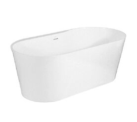 Ванна каменная roca raina 159 х 79 см 248466000, литой мрамор stonex, овальная, белая в Алматы фото № 1