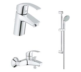 Набор смесителей 3в1 grohe eurosmart 124446 для ванной комнаты в Алматы фото № 1