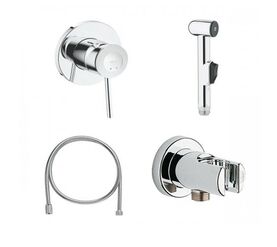 Гигиенический набор grohe bauclassic 124434  хром в Алматы фото № 1