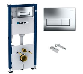 Инсталляция 4в1 geberit duofix 458.128.21.1 с клавишей delta 51 в Алматы фото № 1