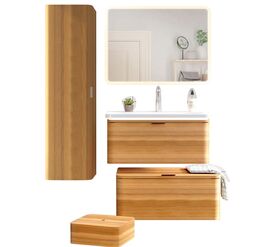 Комплект мебели для ванной vitra nest (натуральная древесина) в Алматы фото № 1