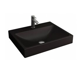 раковина накладная bocchi scala 1077-004-0126 60x48 черная матовая в Алматы фото № 1