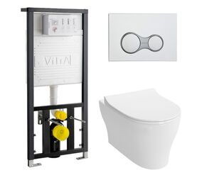унитаз с инсталляцией 4в1 vitra bella 4449b003-0101 742-5800-01 в Алматы фото № 1