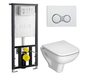 унитаз с инсталляцией 4в1 vitra s20 5505b003-0101 742-5800-01 в Алматы фото № 1