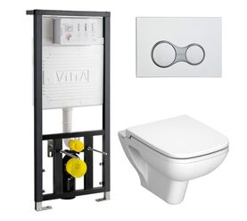 унитаз с инсталляцией 4в1 vitra s20 5507b003-0101 742-5800-01 в Алматы фото № 1