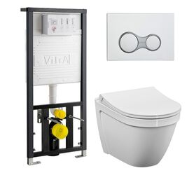 унитаз с инсталляцией 4в1 vitra s50 5956b003-0101 slim lift 742-5800-01 в Алматы фото № 1