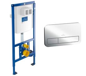 Инсталляция 3в1 villeroy & boch viconnect 92246100 с кнопкой смыва 92249061 в Алматы фото № 1