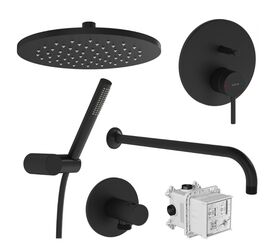 Душевая система vitra origin a4926636exp, черный матовый в Алматы фото № 1