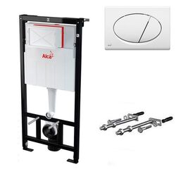 Инсталляция 3в1 alcaplast am101/1120-3в1 rus am101/1120+m70 (кнопка смыва (белая) (242406) в Алматы фото № 1