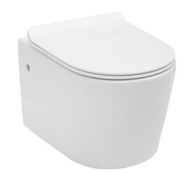 унитаз подвесной aquanet atago 2 new rimless. тонкая крышка с микролифтом. в Алматы фото № 1