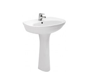 раковина с пьедесталом cersanit eko s-um-e60/1-w 60см в Алматы фото № 1