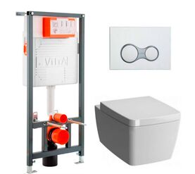 унитаз с инсталляцией 4в1 vitra metropole 5676b003-1086 742-5800-01 в Алматы фото № 1