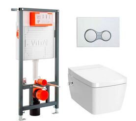 унитаз-биде с инсталляцией 4в1 vitra metropole 7672b003-1687 742-5800-01 в Алматы фото № 1